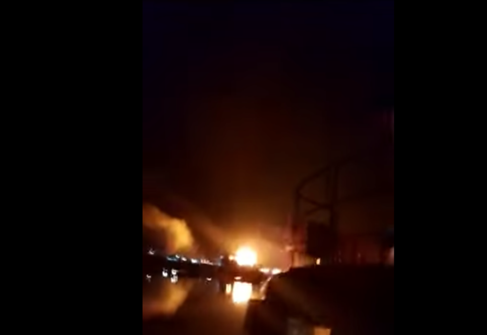 Atac cu drone, lângă România. Explozie devastatoare, la 22 de km de Galați. Portul Reni, de pe Dunăre, bombardat de ruși