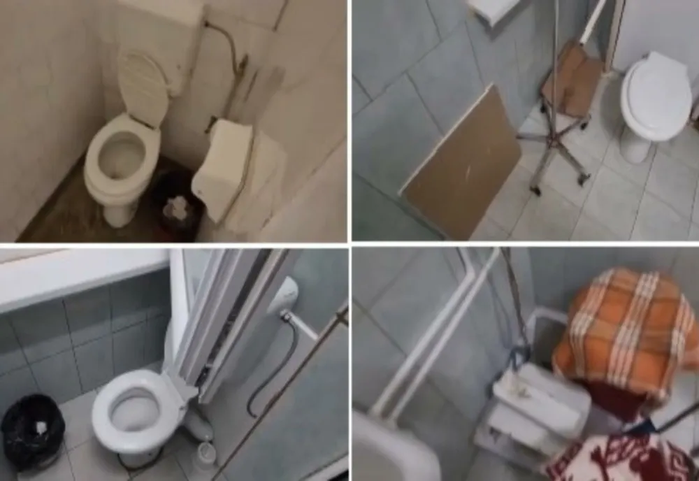 Mizerie de nedescris în băile din Spitalul Curtea de Argeș. Emanuel Ungureanu face publice imagini cu focarul de infecție