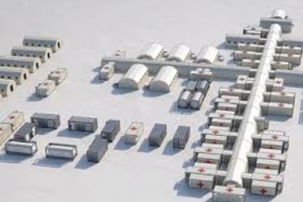 Spitalul modular care va deservi Moldova a ajuns la Iași. De astăzi se realizează procedurile vamale