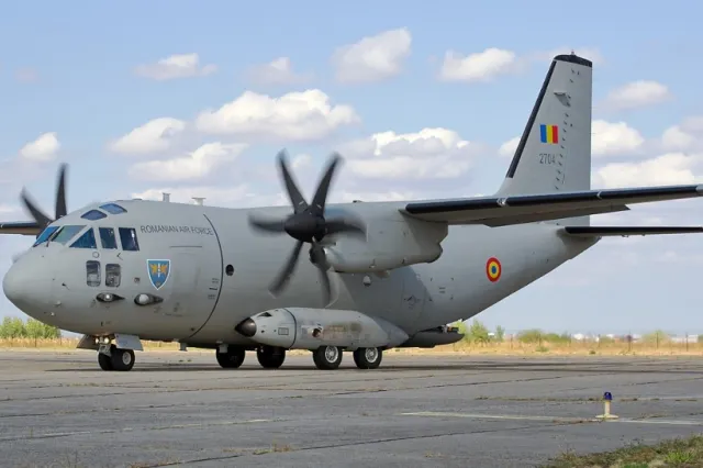 Aeronavă militară C-27J Spartan, trimisă într-o misiune medicală pentru transportul unui pacient cu arsuri la Liege